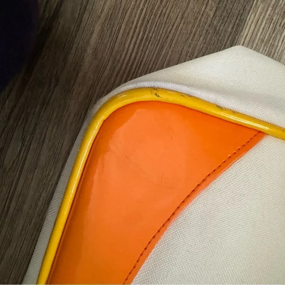 Air Jordan Nike Backpack White Orange & Yellow Size 13 x 11 x 4
